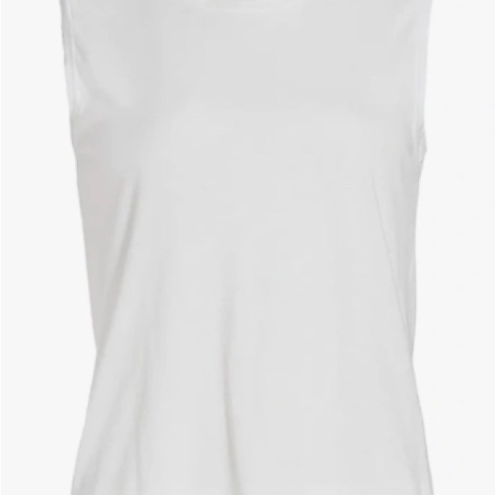Nili Lotan Womens Supima White Cotton Muscle Tee XL